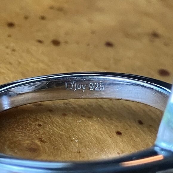 Natural Orange Garnet Sterling Silver Ring Size 7 - Picture 5 of 8